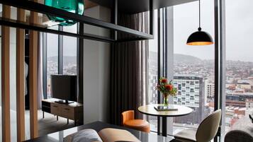 Suite, City View | 1 bedroom, premium bedding, minibar, in-room safe