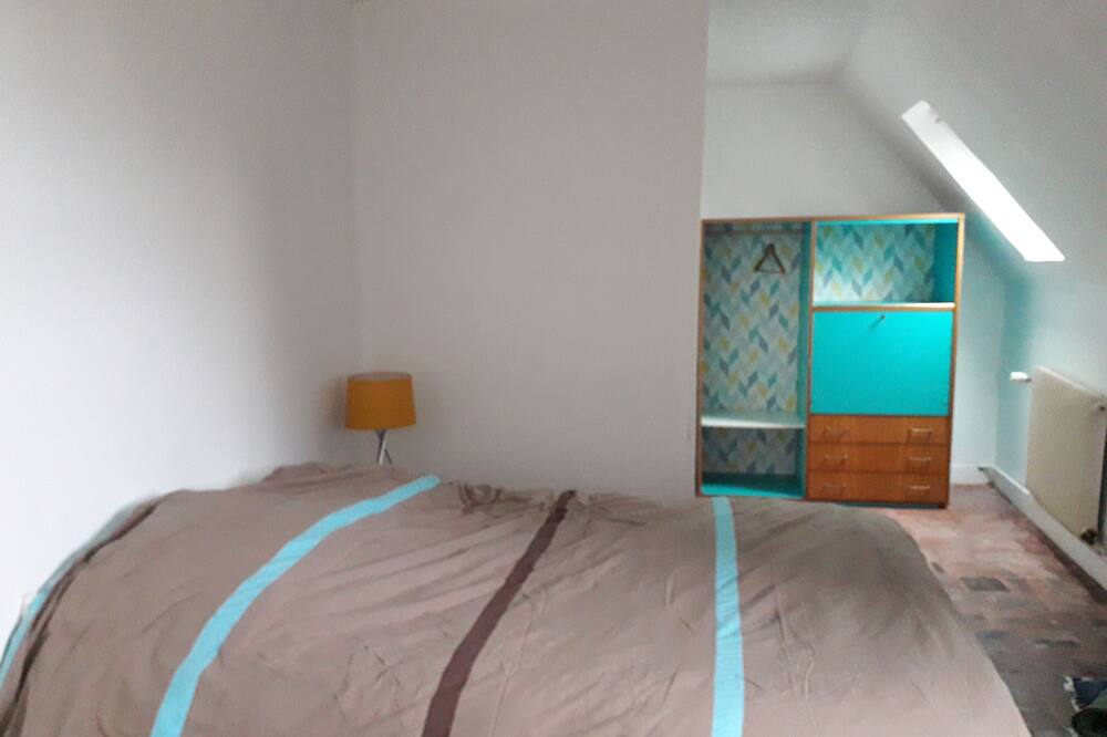 Bedrooms upstairs in a farmhouse