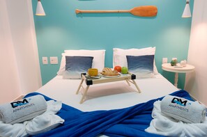 Blackout curtains, iron/ironing board, free WiFi, bed sheets