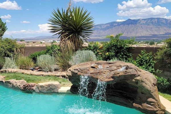 Piscine extérieure, piscine chauffée