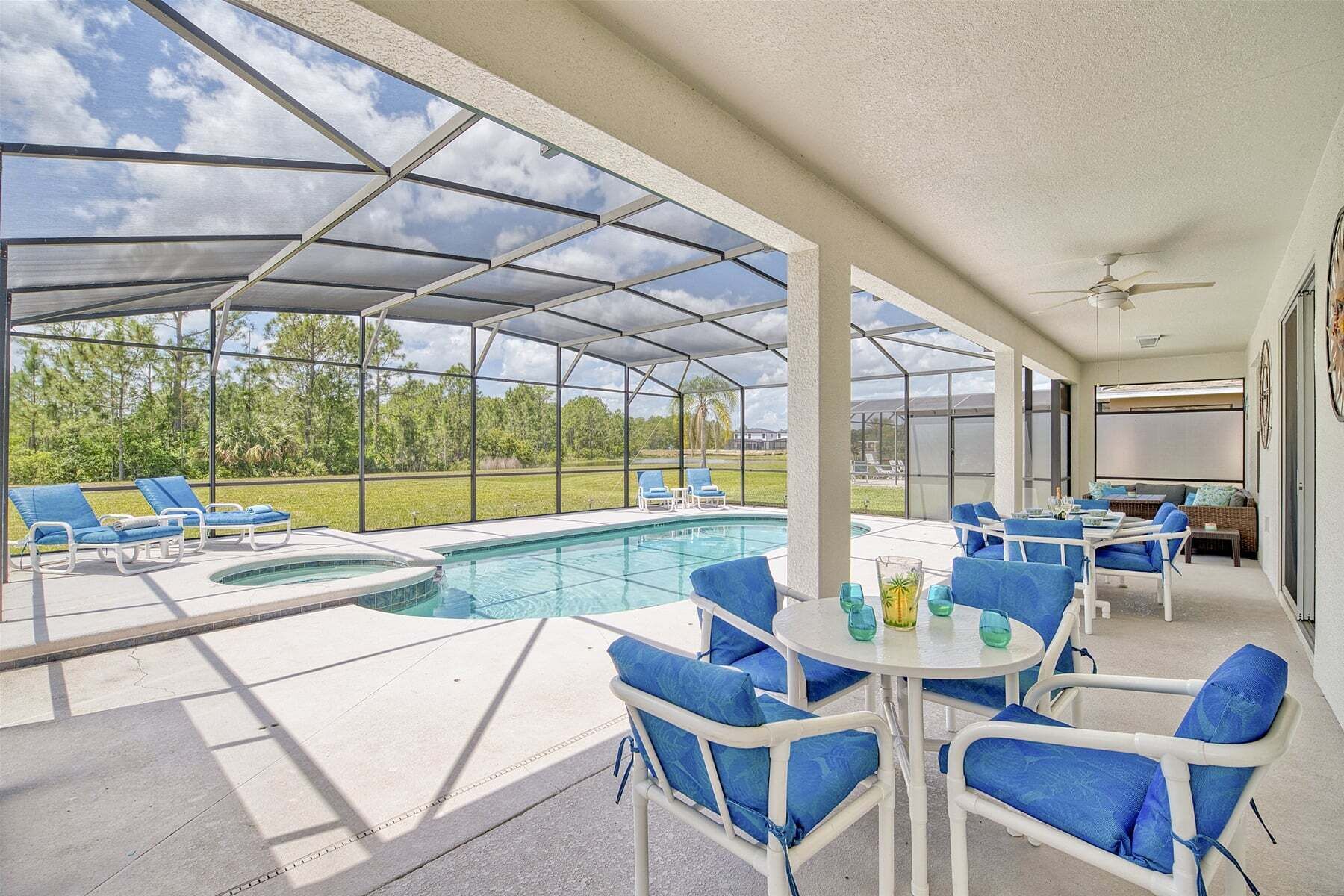 A heated pool