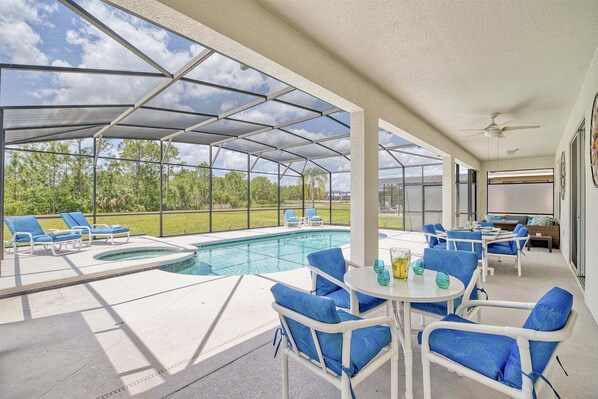 A heated pool