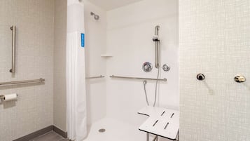 Room, 1 King Bed, Accessible, Non Smoking | Bathroom shower