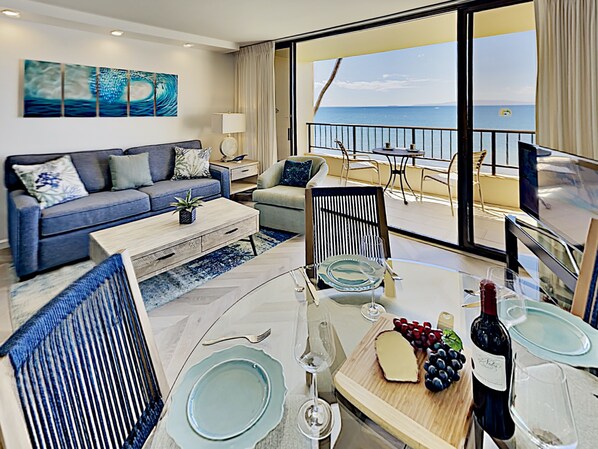 Flat-screen TV - *UNINTERRUPTED 180° OCEANFRONT AND PRISTINE Remodel (Kihei)