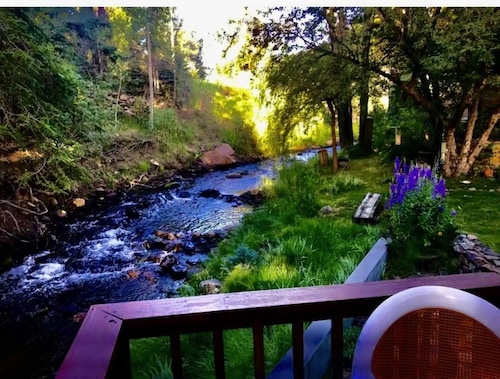 Streamside dream with hot tub