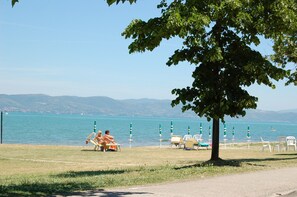 Sun loungers, beach towels
