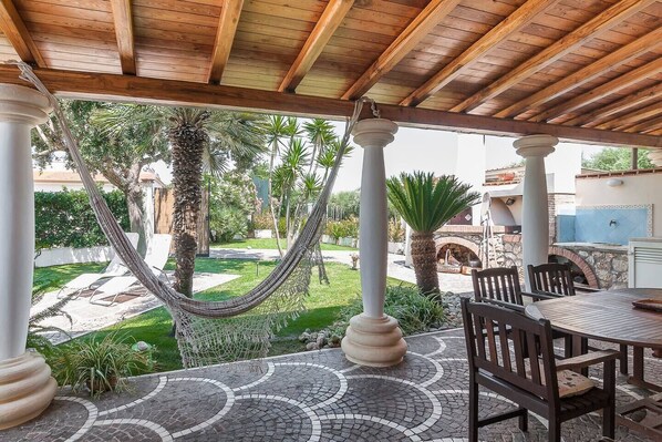 Outdoor dining - Villa LA CESA for 6/8 people (San Felice Circeo)