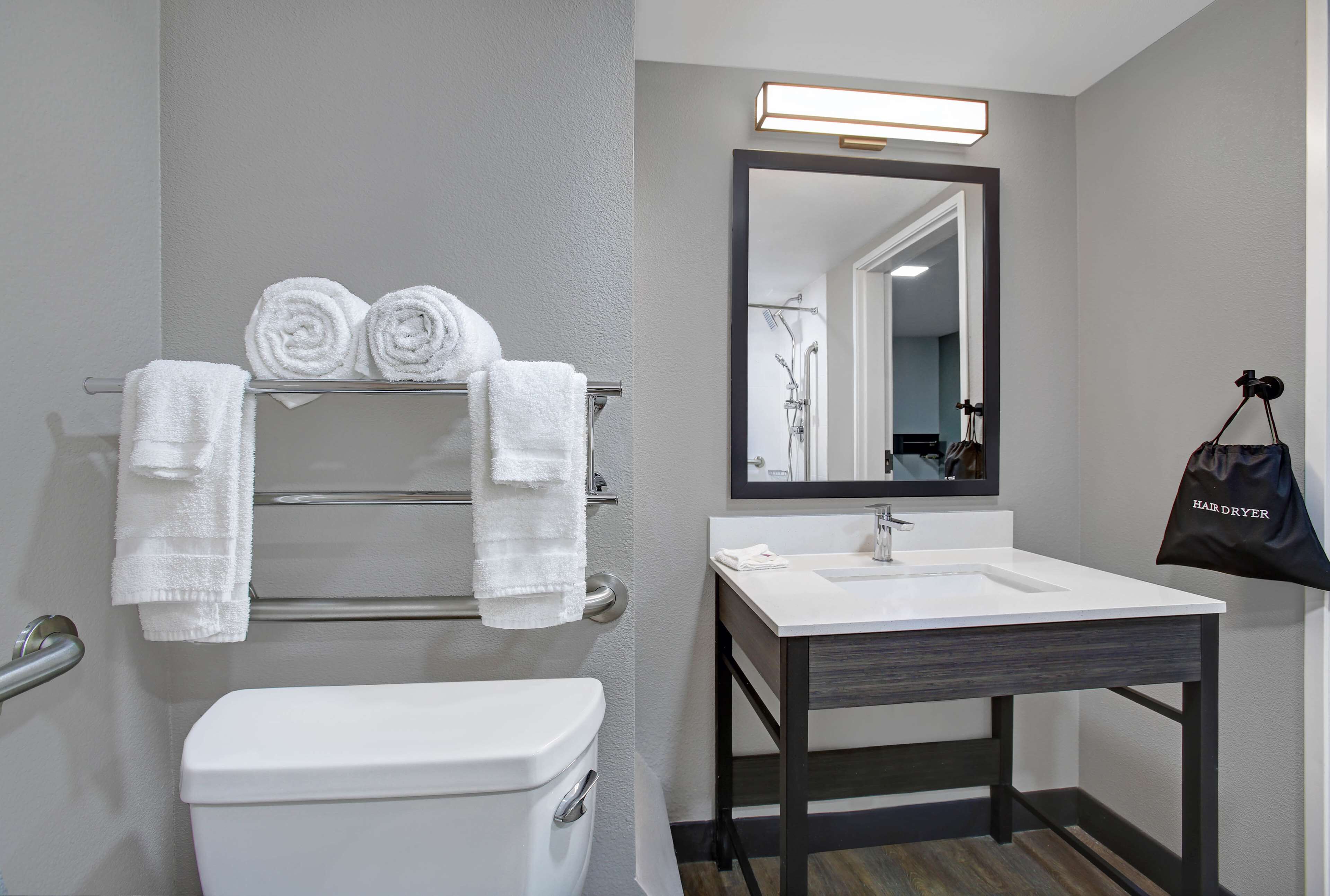 Towels, soap, toilet paper