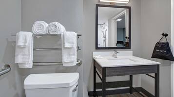 Towels, soap, toilet paper