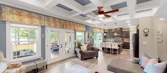 Elegant lakefront home with fast WiFi, large yard & dock