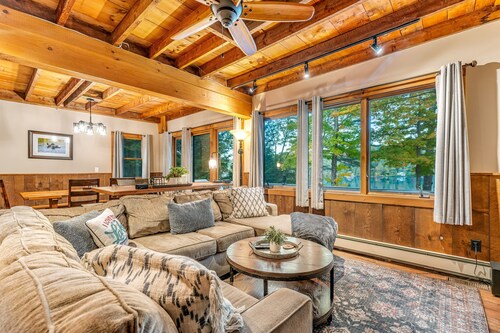 Lakefront house with skiing nearby, dock, and amazing views - dog-friendly