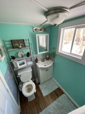 Towels, soap, shampoo, toilet paper