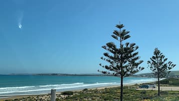 Beach nearby, sun loungers