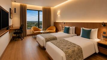 Room, 2 Twin Beds, City View | Premium bedding, minibar, in-room safe, desk