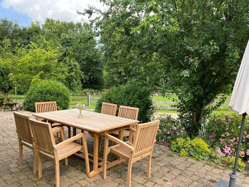 4-Raum-grünes Ferienhaus bis 8 Pers. - 4-Raum-Farbenfrohe-Ferienhäuser,  OVS 999