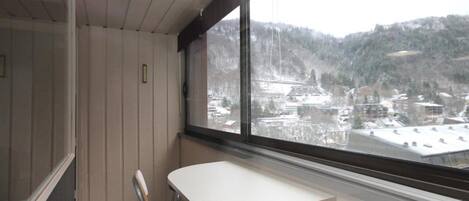 Udsigt fra overnatningsstedet