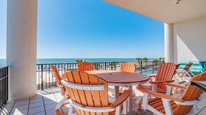 Outdoor dining - 2nd Floor! Oasis, formerly known as Phoenix West II 4BR/Lazy River and Slide! (Orange Beach)
