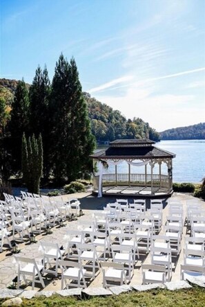 Outdoor banquet area