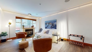 TV, fireplace, stereo