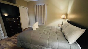 1 bedroom, iron/ironing board, internet, bed sheets
