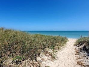 Beach nearby, sun-loungers