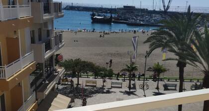 In front of the beach