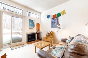 Televisio, DVD-soitin, pöytätennispöytä, kirjoja