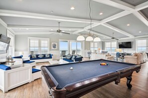 TV, DVD player - The Carlisle, Luxury Oceanfront Beach House with Amazing Views, Beautiful Pool Area with Hot Tub (North Myrtle Beach)