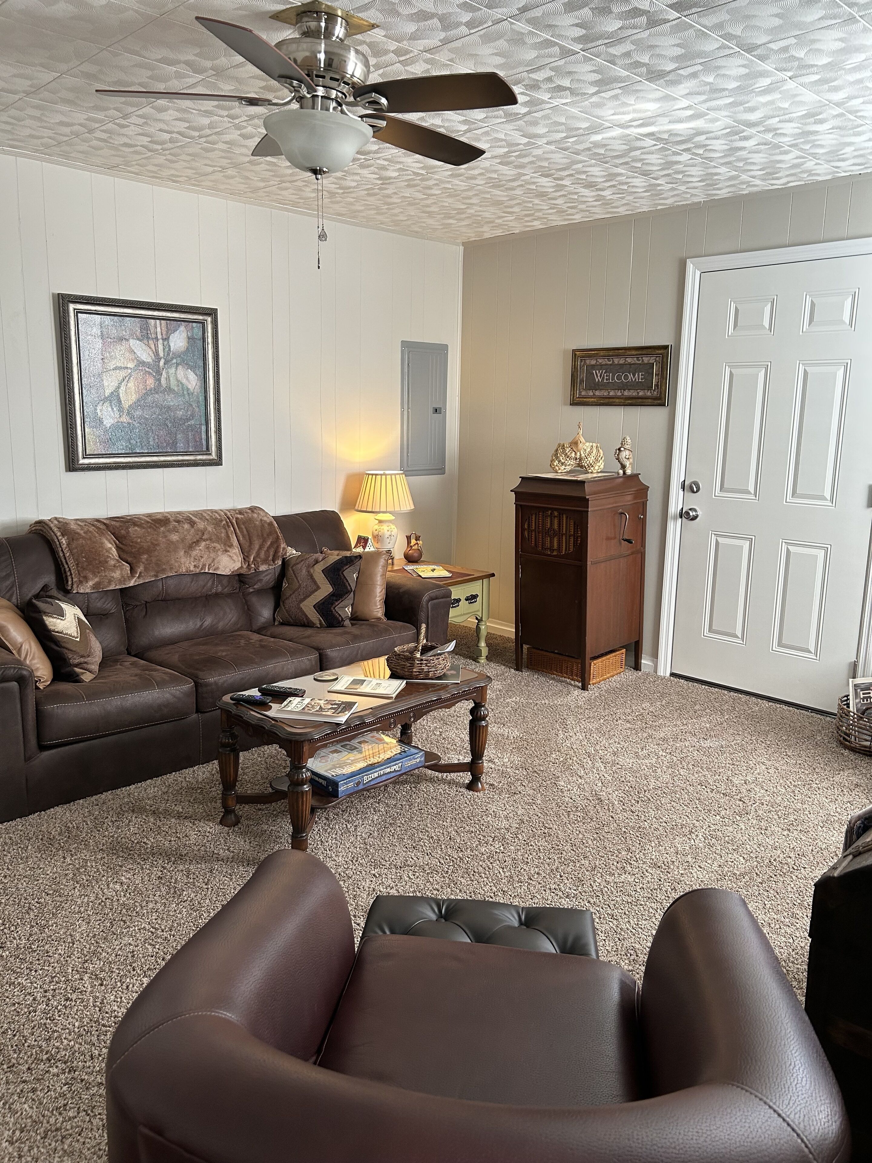 Smart TV, DVD player, books