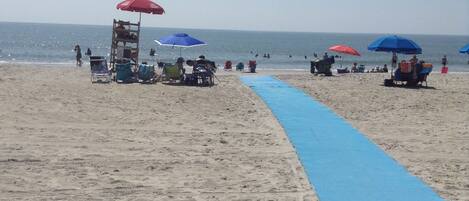 Beach nearby, sun-loungers