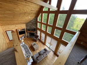 Smart TV, fireplace, video games, books