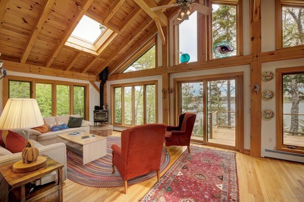 TV, DVD player, books, video library