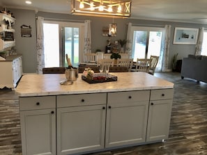 Dining - Lakefront, game room, firepit, kayaks, pedal boat, frog mat, canoe (Barnstead)