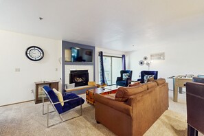 TV, DVD player, foosball