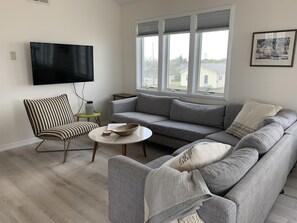 Smart TV, DVD player, books