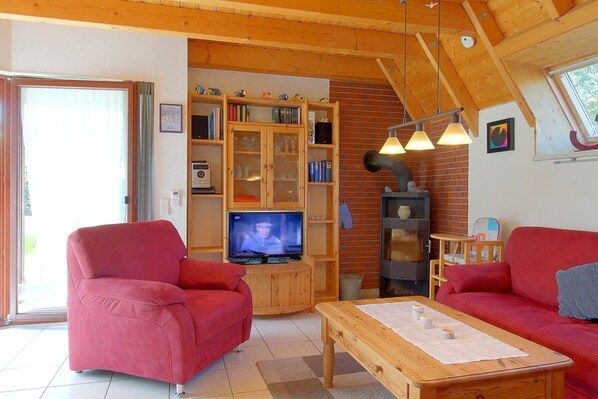 Fernseher, Kamin