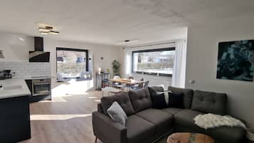 Smart TV, fireplace, video games, books