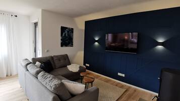 Smart TV, chimenea, videojuegos y libros