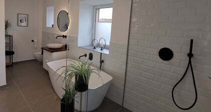 Unique and modern apartment with designer bathroom and terrace