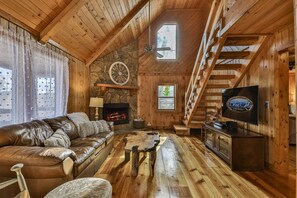 Fireplace, DVD player