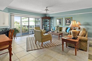 TV, fireplace, DVD player