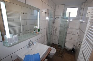Shower, hair dryer, towels, soap - Apartment (4) "Im Wiesengrund", in Ehrwald-Zugspitze (Ehrwald)