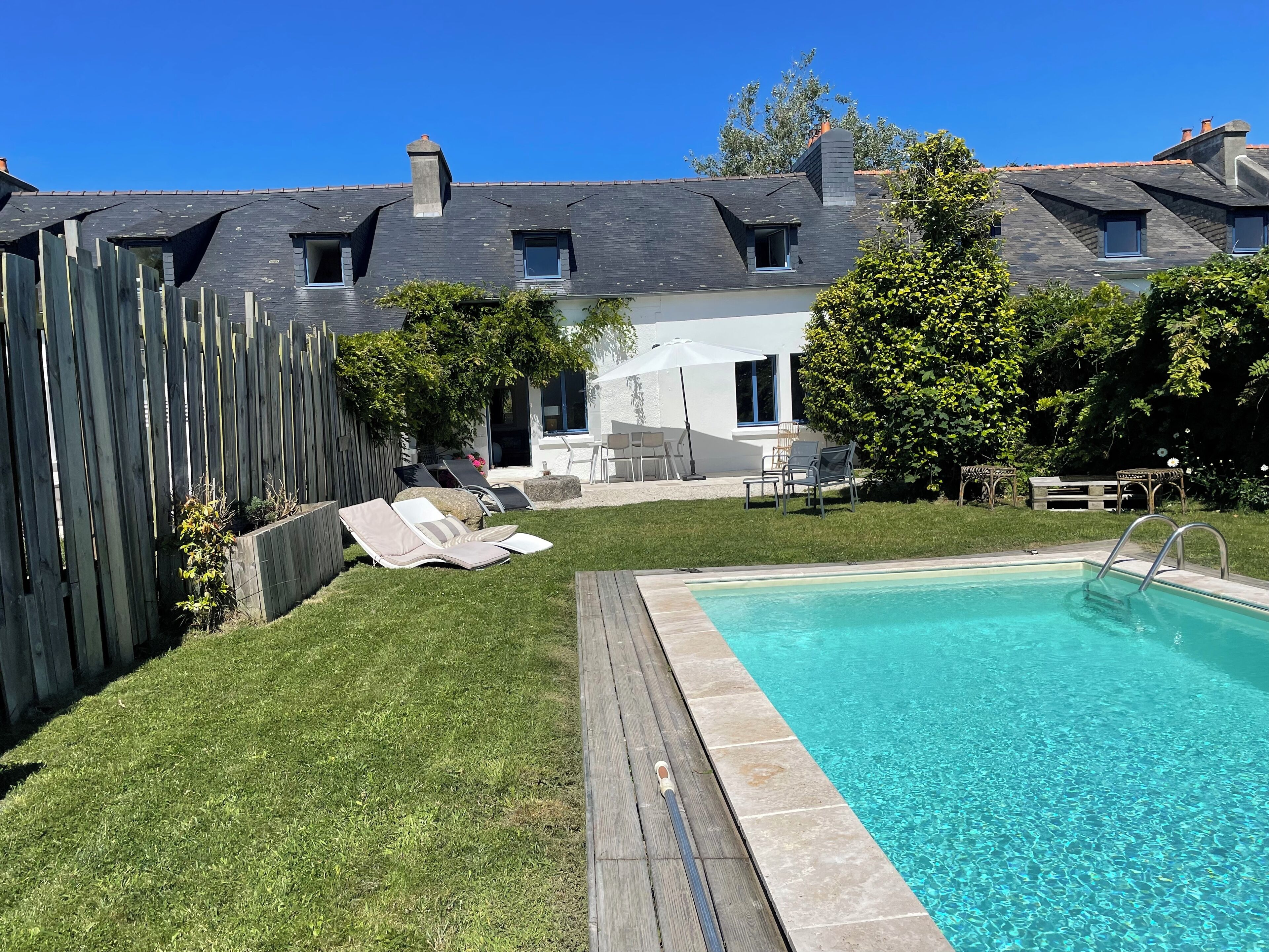 Piscine extérieure, piscine chauffée