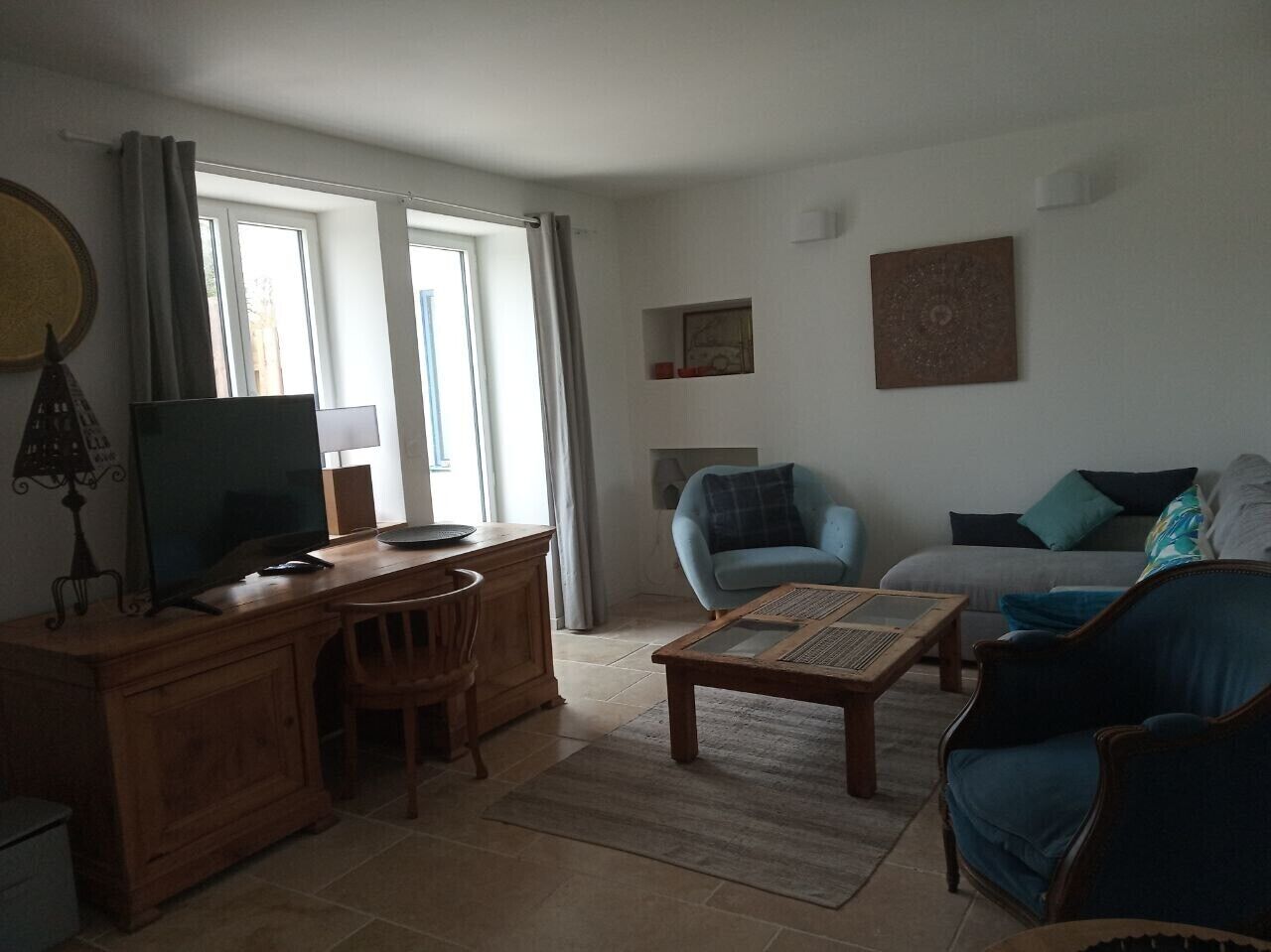 TV connectée, cheminée