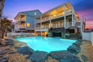 Pool - 2 Night Minimum Stay in Off Season - Pet Friendly 8BR Oceanfront Home in Cherry Grove, Game Room & Beautiful Pool (ISLELAG) (North Myrtle Beach)
