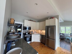 Fridge, microwave, oven, stovetop - Tri Cove Cottage with Dock (Boothbay)