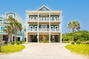 Exterior - Pier Walker: Spacious, Beautiful Home with Amazing Ocean Views Steps from OKI Pi (Oak Island)