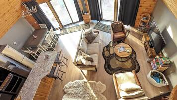 Smart TV, fireplace, video games