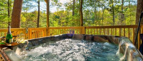 Outdoor spa tub