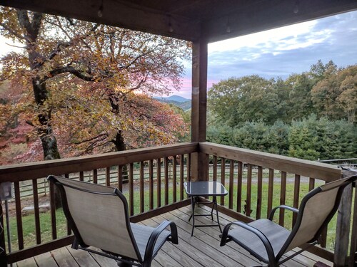 Remote cabin with gorgeous view and sunsets, pets free, fast Wi-Fi!